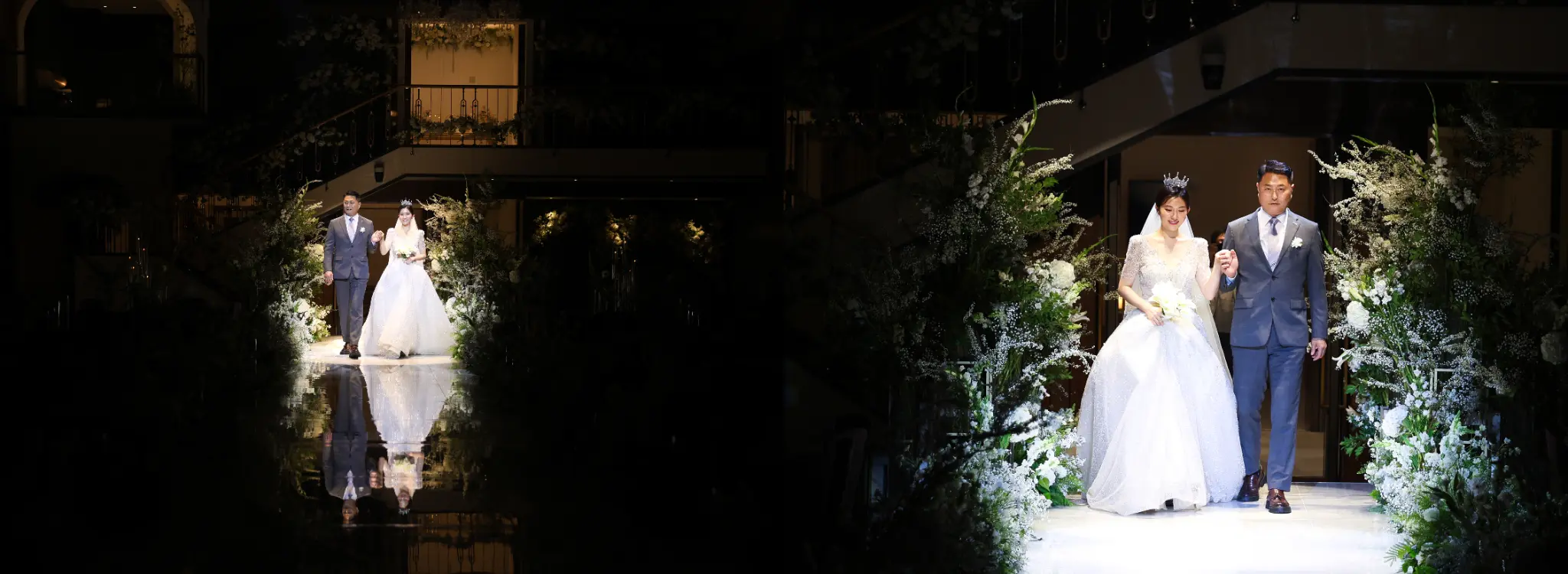 베일 날리는 장면